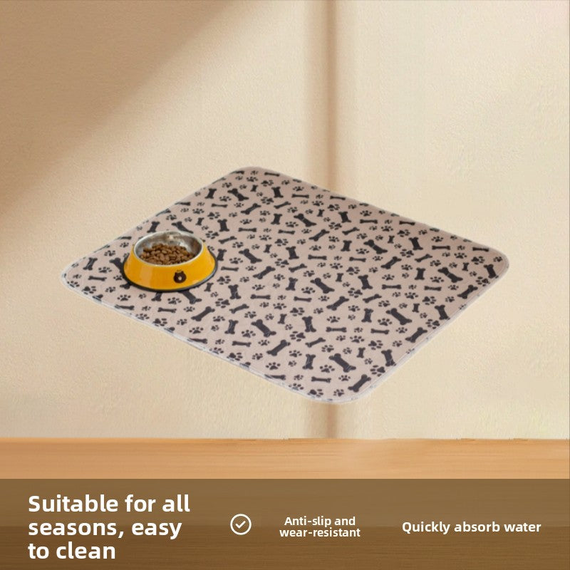 Washable Pet Diaper Pad with Bone Print