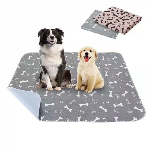 Washable Pet Diaper Pad with Bone Print